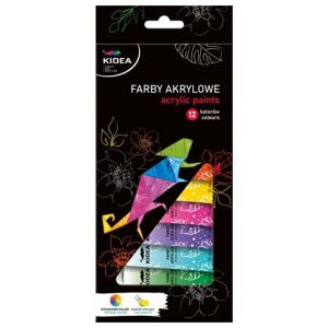 Akrylové barvy 12 ks 12 ml KIDEA