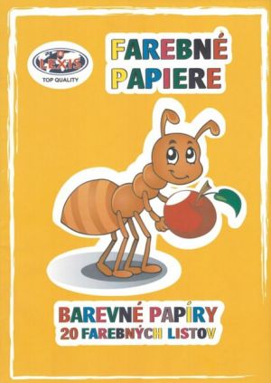 Barevné papíry složka 20 listů A4