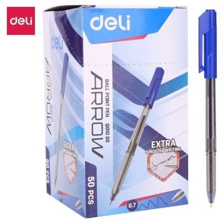 Kuličkové pero jednorázové EQ01030 Deli modré bal