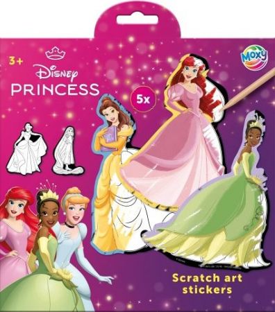 Vyškrabávací obrázky Disney Princezny - samolepky 5 ks