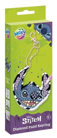Diamantové malování Stitch - výroba klíčenky