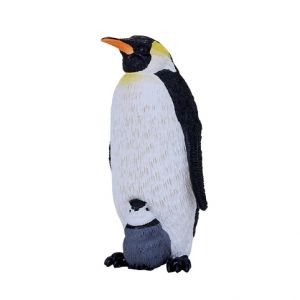 Tučňák císařský s mládětem figurka