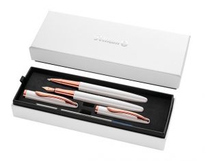 Pelikan - Pero plnicí a roller Jazz Noble bílé v boxu