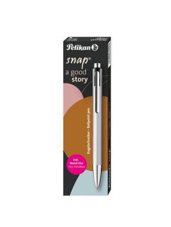 Pelikan - Pero kuličkové K10 stříbrné Snap Metalic