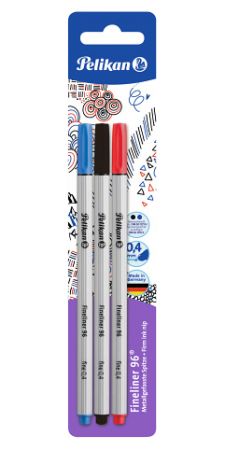 Fineliner 96 Pelik.0,4/3ks mix