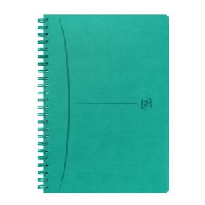 Oxford - Blok spirálový Oxford Signature A5/80 listů, čtverečkovaný, zelený