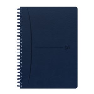 Oxford - Blok spirálový Oxford Signature A5/80 listů, čtverečkovaný, modrý