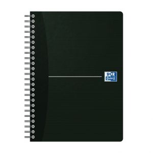 Oxford - Blok spirálový Oxford Essentials A5/90 listů, linkovaný, černý