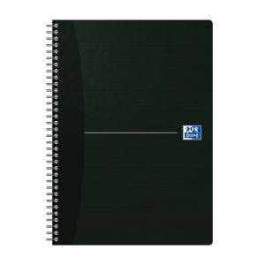 Oxford - Blok spirálový Oxford Essentials A4/90 listů, čtverečkovaný, černý