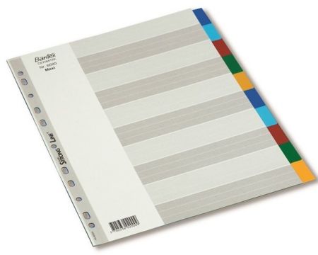 Bantex - Rozřaďovač A4+ Bantex 10 barevných listů