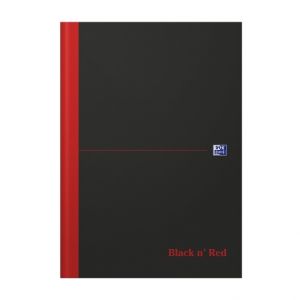 Oxford - Kniha záznamní Oxford Black n'Red  A4, čtverečkovaná