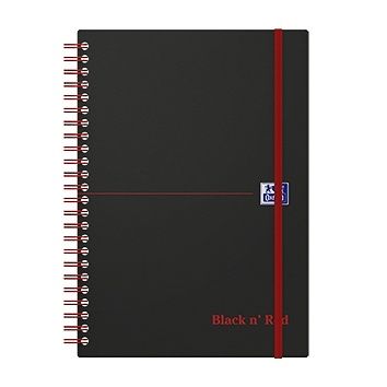 Oxford - Blok spirálový Oxford Black n’Red Movebook A5/70 listů linkované, černý