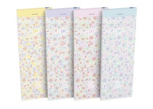 Oxford - Zápisník Oxford Floral 7,4 x 21 cm/80 listů, linkovaný, mix