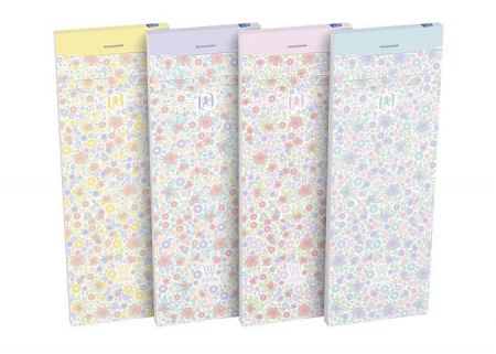 Oxford - Zápisník Oxford Floral 7,4 x 21 cm/80 listů, linkovaný, mix