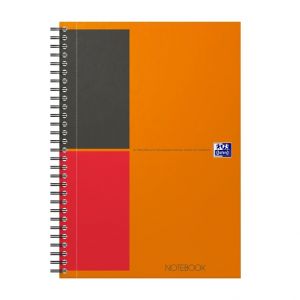 Oxford - Blok spirálový Oxford International Notebook B5/80 listů, linkovaný, oranžový