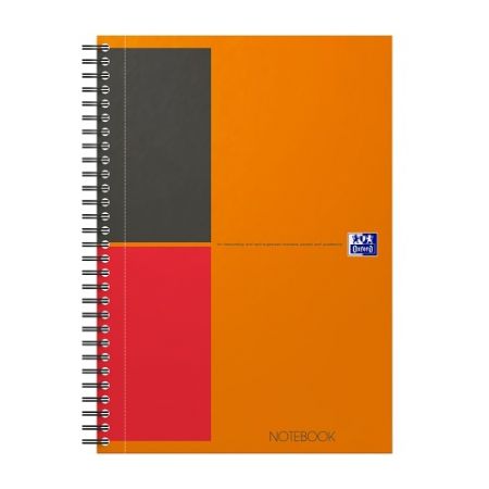 Oxford - Blok spirálový Oxford International Notebook B5/80 listů, linkovaný, oranžový