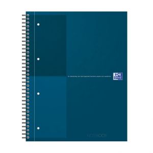 Oxford - Blok spirálový Oxford International Notebook A4+/80 listů, čtverečkovaný, petrole