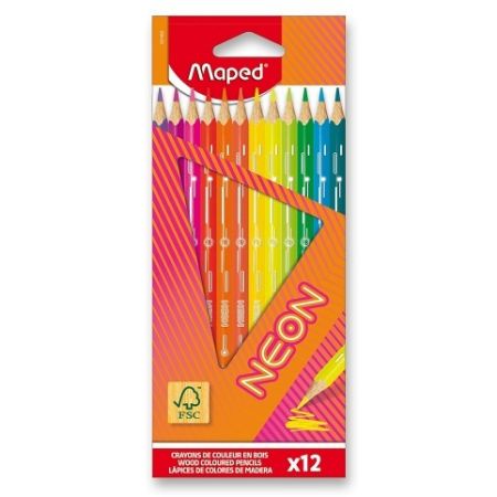 Pastelky Maped Neon - 12 ks