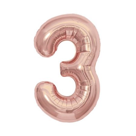ALBI Balónek fóliový 85 cm rose gold číslo 3