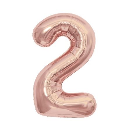 ALBI Balónek fóliový 85 cm rose gold číslo 2
