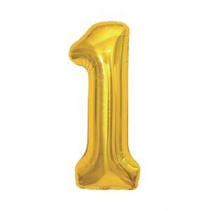 ALBI Balónek fóliový 85 cm zlatý číslo 1