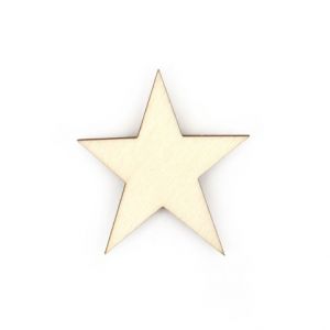 Dřevěný výřez hvězda, 3 cm