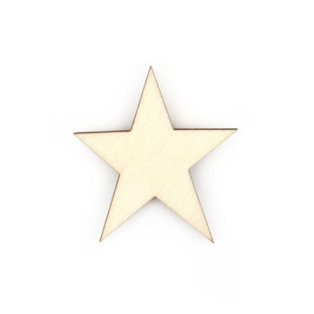 Dřevěný výřez hvězda, 3 cm
