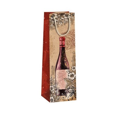 ARGUS Dárková papírová taška NATUR na víno T3N (11 x 36 cm) 07340106