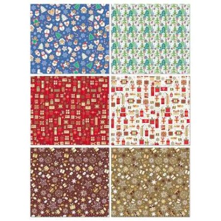ARGUS Balící papír STANDARD vánoční arch 2x0,7m MIX box 60 rolí 09560003