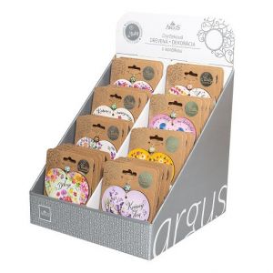ARGUS Dárková dřevěná dekorace srdíčko mix 23518003