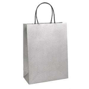 Dárková papírová taška stříbrná T5N (23.3 x 31.3 cm) 77580003