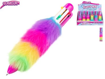 Glamour propiska barevná 14cm chlupatá v krabičce