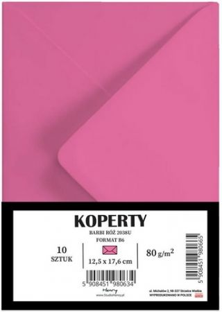 Obálka 178x131 mm růžová B6  80g