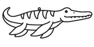 Závěsná sklíčka k vybarvení barvami na sklo cca 8 cm - 92. DINO-KRONOSAURUS