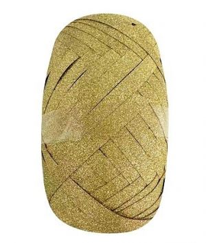 Stuha dárková se zlatým glitrem 0,5 cm x 30 m