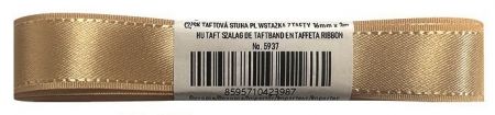Stuha taftová 16 mm x 3 m, zlatá