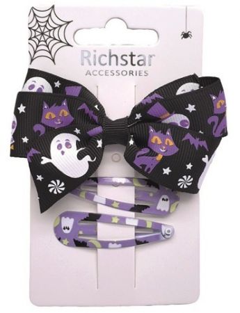 Sponky do vlasů Halloween fialová sada 3 ks