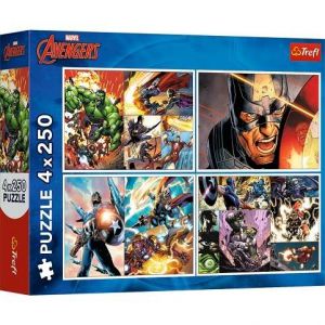 Puzzle 4 x 250 dílků The Avengers