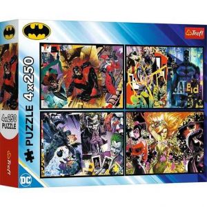 Puzzle 4 x 250 dílků Batman