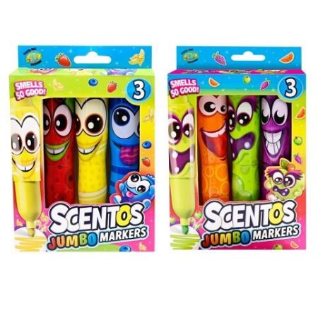 Fixy voňavé Scentos Jumbo Funny Face 3ks
