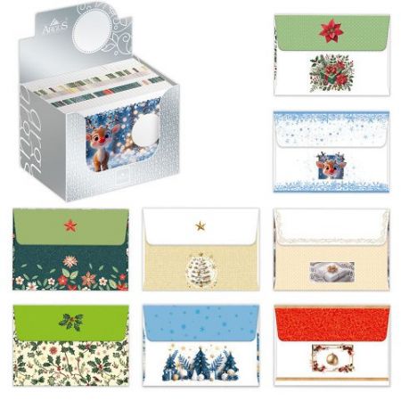 ARGUS Obálka MINI s potiskem BOX – mix vánočních motivů, 120 ks 1087V001