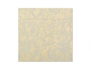 Ozdobné obálky - 15,8 x 15,8 cm, 120 g/m2, krémové, vzor růže, 10 ks
