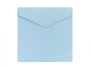 Ozdobné obálky Smooth - 16x16cm, 130 g/m2, saténové modré, 10 ks