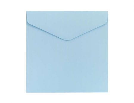 Ozdobné obálky Smooth - 16x16cm, 130 g/m2, saténové modré, 10 ks 