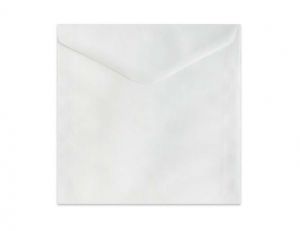 Ozdobné obálky - 16x16cm, 110 g/m2, pauzovací bílé, 10 ks