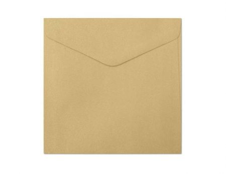 Ozdobné obálky Pearl - 16x16cm, 150 g/m2, perleťové, zlaté, 10 ks