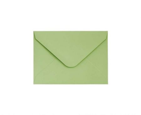 Ozdobné obálky Smooth - 7 x 10 cm, 130 g/m2, světle zelené, 10 ks