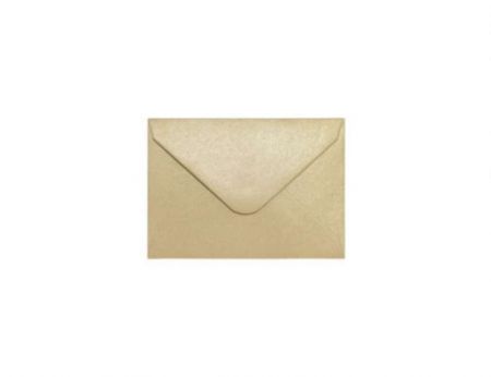Ozdobné obálky Pearl - 7 x 10 cm, 150 g/m2, perleťové, zlaté, 10 ks