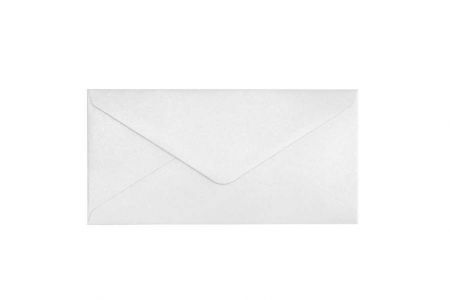 Ozdobné obálky Pearl - 8x16 cm, 150 g/m2, perleťové, bílé, 10 ks