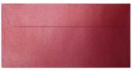 Ozdobné obálky Pearl - DL, 120 g/m2, perleťové, červené, 10 ks                    